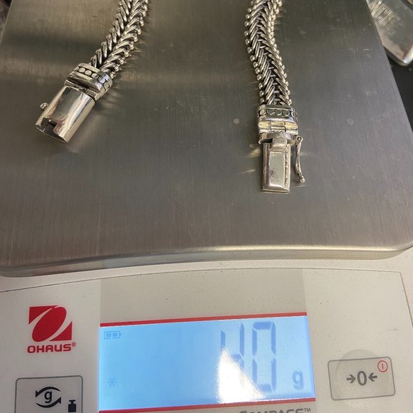 Men's Designer 925 Sterling Silver 10mm, 41gr, Cool Style Bracelet 7.5" J-46 - Picture 2 of 6